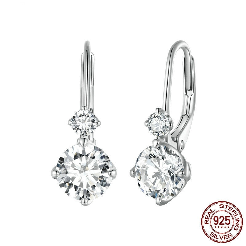 Sterling Silver 1 Karat Moissanite Earrings