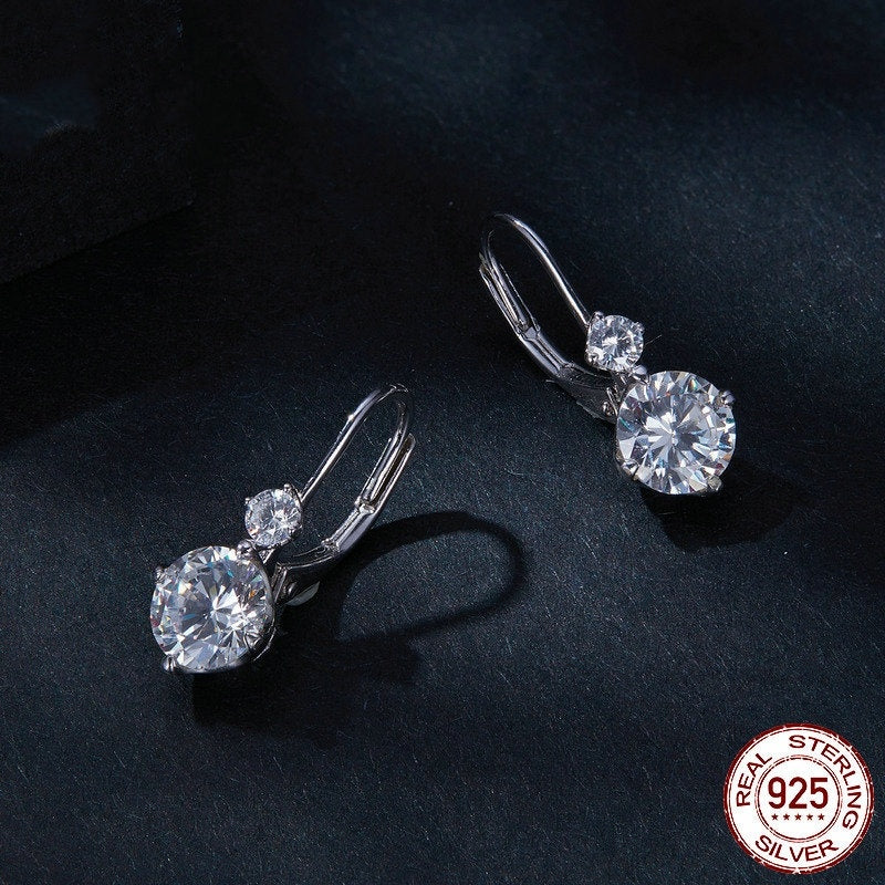 Sterling Silver 1 Karat Moissanite Earrings