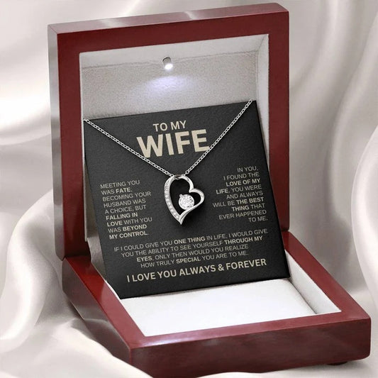 Hollow Jeweled Love Necklace Gift For Wife