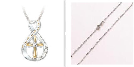 Diamond Cross Footprint Pendant