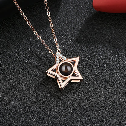 Silver Star Diamond Necklace