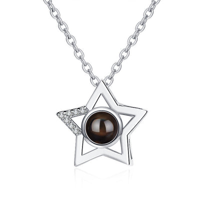 Silver Star Diamond Necklace