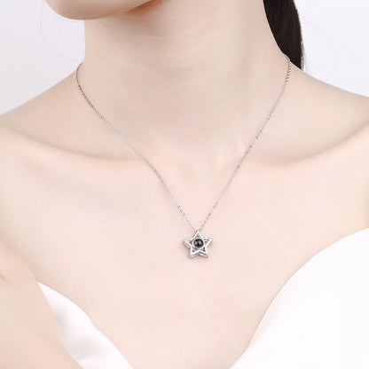 Silver Star Diamond Necklace