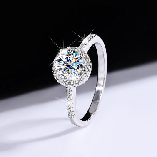 S925 -1 Karat Round Moissanite Ring