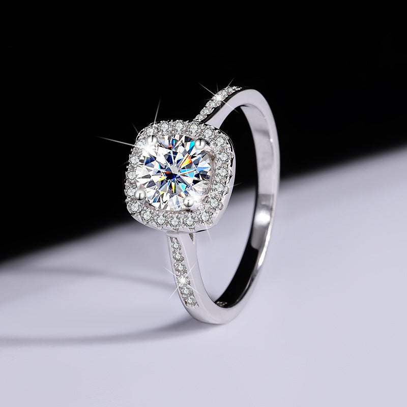 Sterling Silver Moissanite Ring – Dazzling Brilliance with Timeless Style